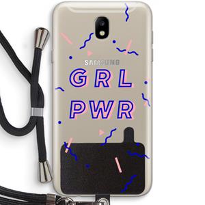 CaseCompany GRL PWR: Samsung Galaxy J7 (2017) Transparant Hoesje met koord