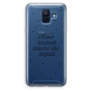 CaseCompany Confetti: Samsung Galaxy A6 (2018) Transparant Hoesje