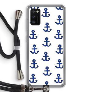 CaseCompany Ankers: Samsung Galaxy A41 Transparant Hoesje met koord