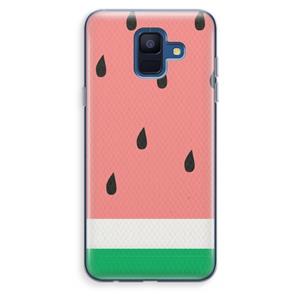 CaseCompany Watermeloen: Samsung Galaxy A6 (2018) Transparant Hoesje