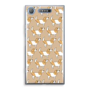 CaseCompany Doggy: Sony Xperia XZ1 Transparant Hoesje