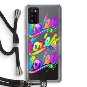 CaseCompany Loves: Samsung Galaxy A41 Transparant Hoesje met koord