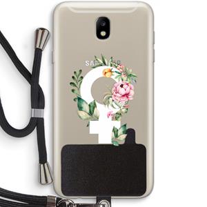CaseCompany Venus: Samsung Galaxy J7 (2017) Transparant Hoesje met koord