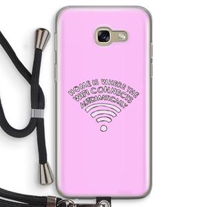 CaseCompany Home Is Where The Wifi Is: Samsung Galaxy A5 (2017) Transparant Hoesje met koord