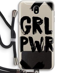 CaseCompany Girl Power #2: Samsung Galaxy J7 (2017) Transparant Hoesje met koord