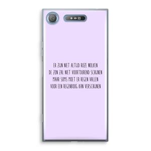 CaseCompany Regenboog: Sony Xperia XZ1 Transparant Hoesje