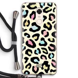 CaseCompany Leopard pattern: Xiaomi Redmi 5 Transparant Hoesje met koord