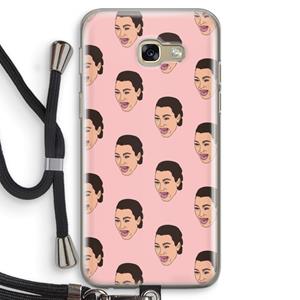CaseCompany Ugly Cry Call: Samsung Galaxy A5 (2017) Transparant Hoesje met koord