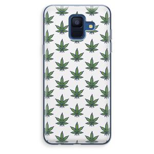 CaseCompany Weed: Samsung Galaxy A6 (2018) Transparant Hoesje
