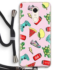 CaseCompany Things Jamie Loves: Xiaomi Redmi 5 Transparant Hoesje met koord