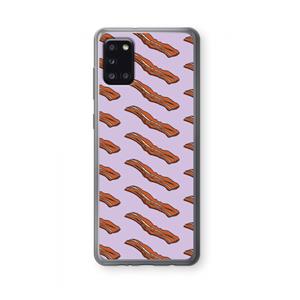 CaseCompany Bacon to my eggs #2: Samsung Galaxy A31 Transparant Hoesje