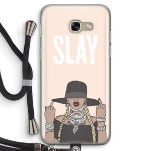 CaseCompany Slay All Day: Samsung Galaxy A5 (2017) Transparant Hoesje met koord