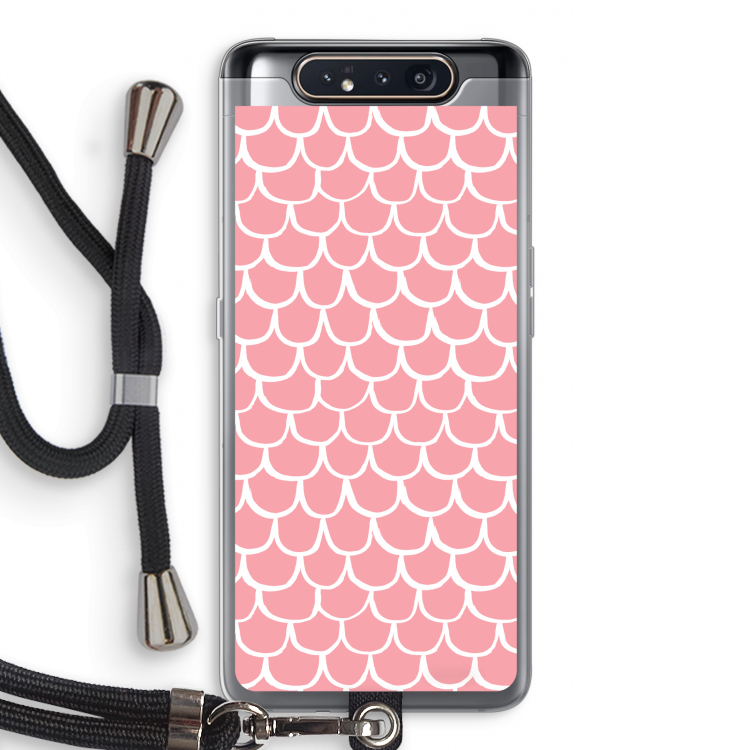 CaseCompany Dakpannetjes: Samsung Galaxy A80 Transparant Hoesje met koord
