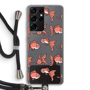 CaseCompany Blub: Samsung Galaxy S21 Ultra Transparant Hoesje met koord