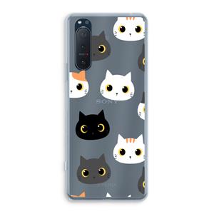 CaseCompany Katten: Sony Xperia 5 II Transparant Hoesje