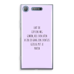 CaseCompany GSM: Sony Xperia XZ1 Transparant Hoesje