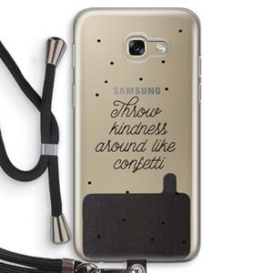 CaseCompany Confetti: Samsung Galaxy A5 (2017) Transparant Hoesje met koord