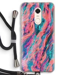 CaseCompany Electric Times: Xiaomi Redmi 5 Transparant Hoesje met koord