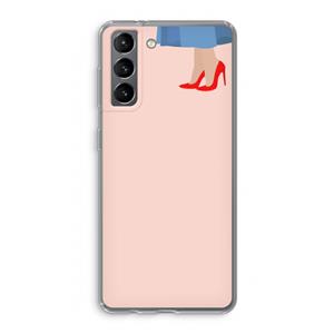 CaseCompany High heels: Samsung Galaxy S21 Transparant Hoesje