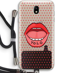 CaseCompany Yolo Denise: Samsung Galaxy J7 (2017) Transparant Hoesje met koord