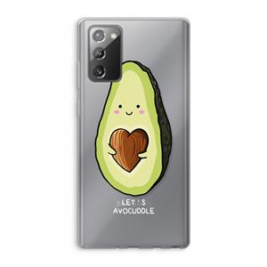 CaseCompany Avocuddle: Samsung Galaxy Note 20 / Note 20 5G Transparant Hoesje