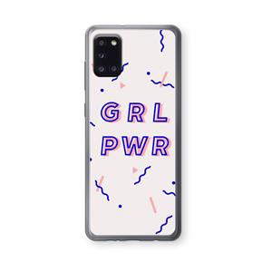 CaseCompany GRL PWR: Samsung Galaxy A31 Transparant Hoesje