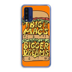 CaseCompany Big Macs Bigger Dreams: Xiaomi Redmi 9T Transparant Hoesje