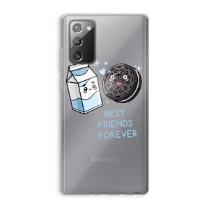 CaseCompany Best Friend Forever: Samsung Galaxy Note 20 / Note 20 5G Transparant Hoesje