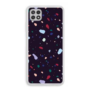 CaseCompany Dark Rounded Terrazzo: Samsung Galaxy A22 4G Transparant Hoesje