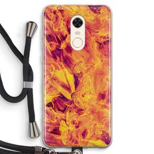 CaseCompany Eternal Fire: Xiaomi Redmi 5 Transparant Hoesje met koord