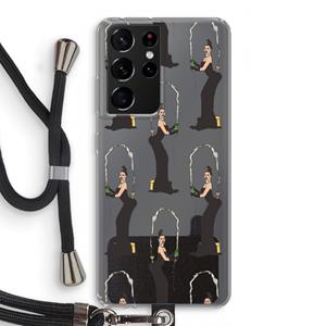 CaseCompany Pop Some Kim: Samsung Galaxy S21 Ultra Transparant Hoesje met koord