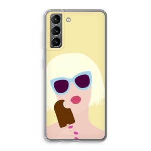 CaseCompany Ice cream: Samsung Galaxy S21 Transparant Hoesje