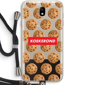CaseCompany Koekerond: Samsung Galaxy J7 (2017) Transparant Hoesje met koord