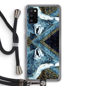 CaseCompany Golden Fox: Samsung Galaxy A41 Transparant Hoesje met koord