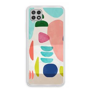 CaseCompany Bold Rounded Shapes: Samsung Galaxy A22 4G Transparant Hoesje