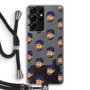 CaseCompany Drake Away: Samsung Galaxy S21 Ultra Transparant Hoesje met koord