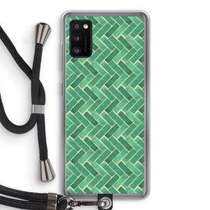 CaseCompany Moroccan tiles 2: Samsung Galaxy A41 Transparant Hoesje met koord