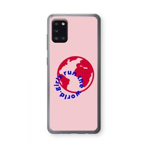 CaseCompany Run The World: Samsung Galaxy A31 Transparant Hoesje