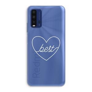 CaseCompany Best heart pastel: Xiaomi Redmi 9T Transparant Hoesje