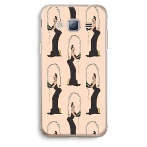 CaseCompany Pop Some Kim: Samsung Galaxy J3 (2016) Transparant Hoesje