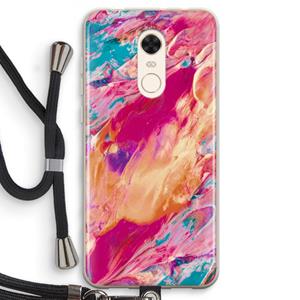 CaseCompany Pastel Echoes: Xiaomi Redmi 5 Transparant Hoesje met koord