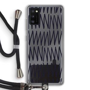CaseCompany Marrakech Zigzag: Samsung Galaxy A41 Transparant Hoesje met koord