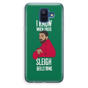 CaseCompany Sleigh Bells Ring: Samsung Galaxy A6 (2018) Transparant Hoesje