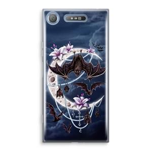 CaseCompany Vleermuizen Maan: Sony Xperia XZ1 Transparant Hoesje