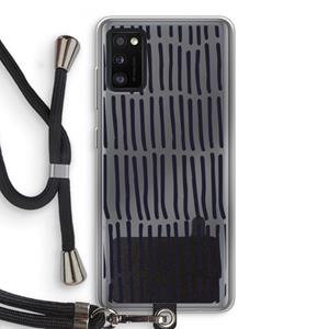 CaseCompany Moroccan stripes: Samsung Galaxy A41 Transparant Hoesje met koord