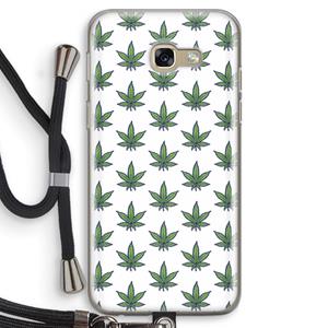 CaseCompany Weed: Samsung Galaxy A5 (2017) Transparant Hoesje met koord