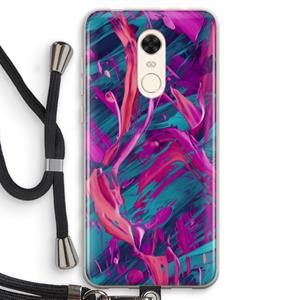 CaseCompany Pink Clouds: Xiaomi Redmi 5 Transparant Hoesje met koord