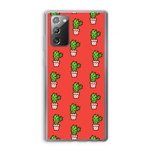 CaseCompany Mini cactus: Samsung Galaxy Note 20 / Note 20 5G Transparant Hoesje