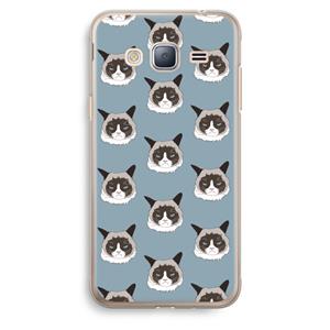 CaseCompany It's a Purrr Case: Samsung Galaxy J3 (2016) Transparant Hoesje