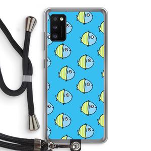CaseCompany Visjes: Samsung Galaxy A41 Transparant Hoesje met koord